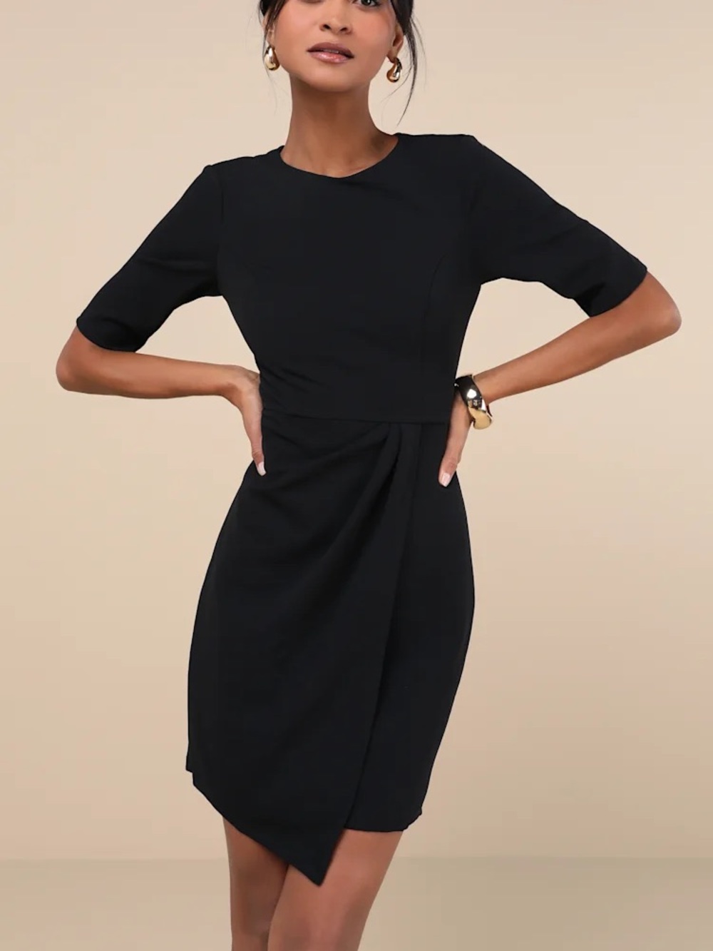 Lulus Westwood Half Sleeve Sheath Dress